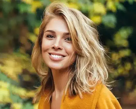 Woman with a bright smile — cosmetic dentistry